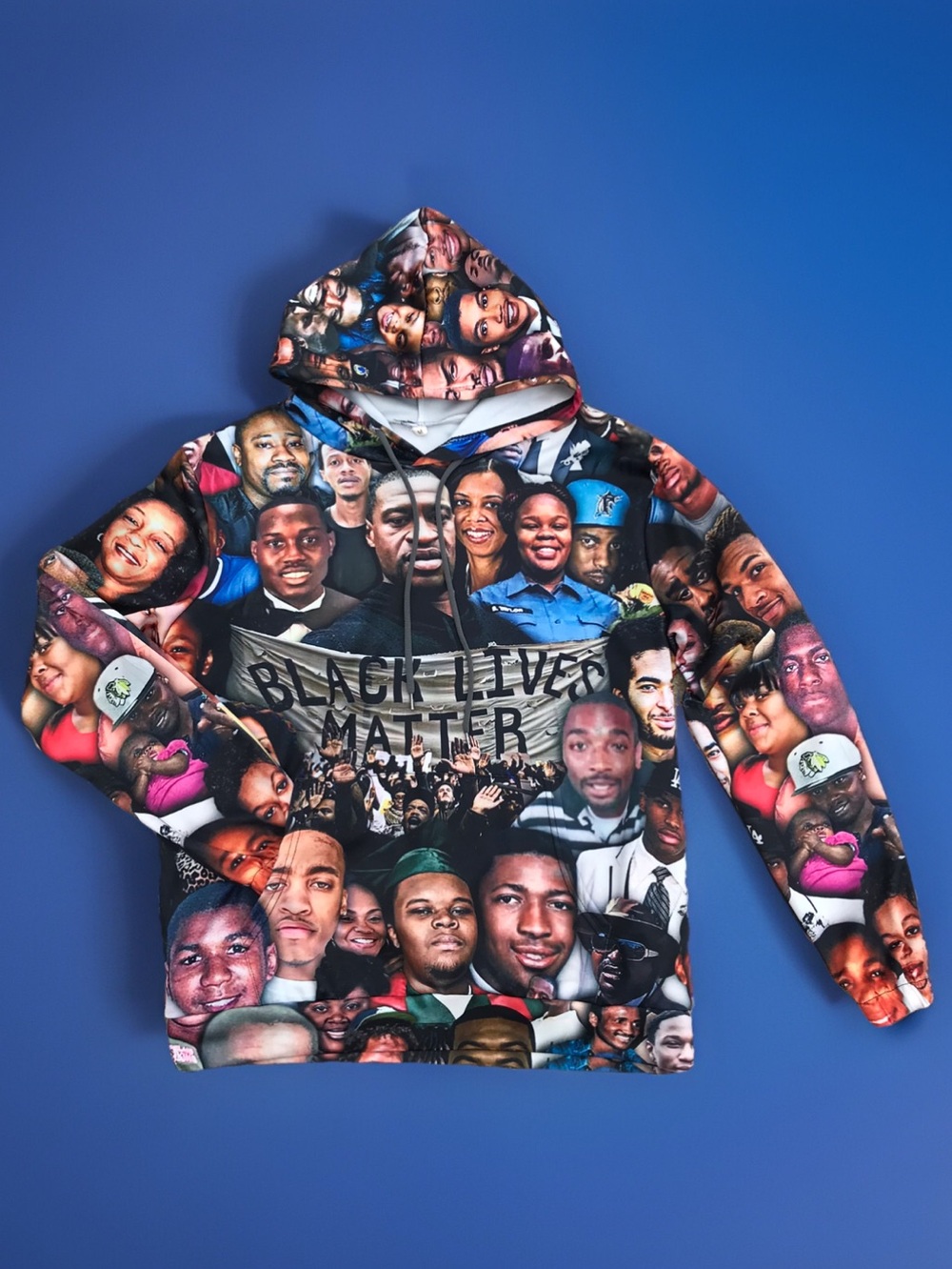 Black Lives Matter BLM All Over Print Hoodie Unisex M Rare Protest Streetwear